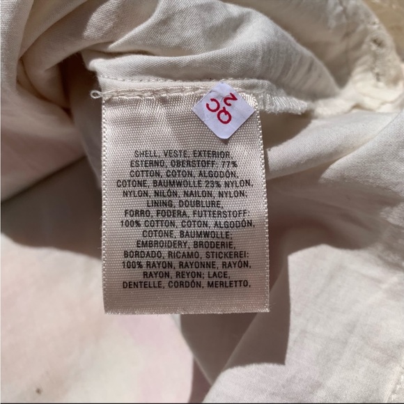 Maeve Anthropologie Ayaka Popcorn Lace Cream Floral Embroidery Skirt - Picture 16 of 16